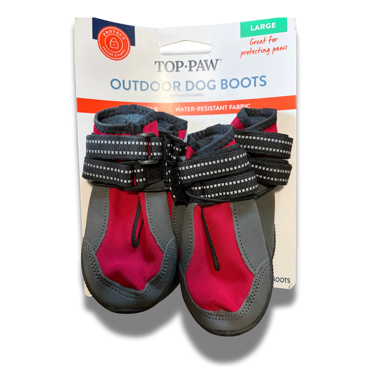 Water-resistant and durable Top Paw Dog Booties keeping paws safe from weather and allergens.