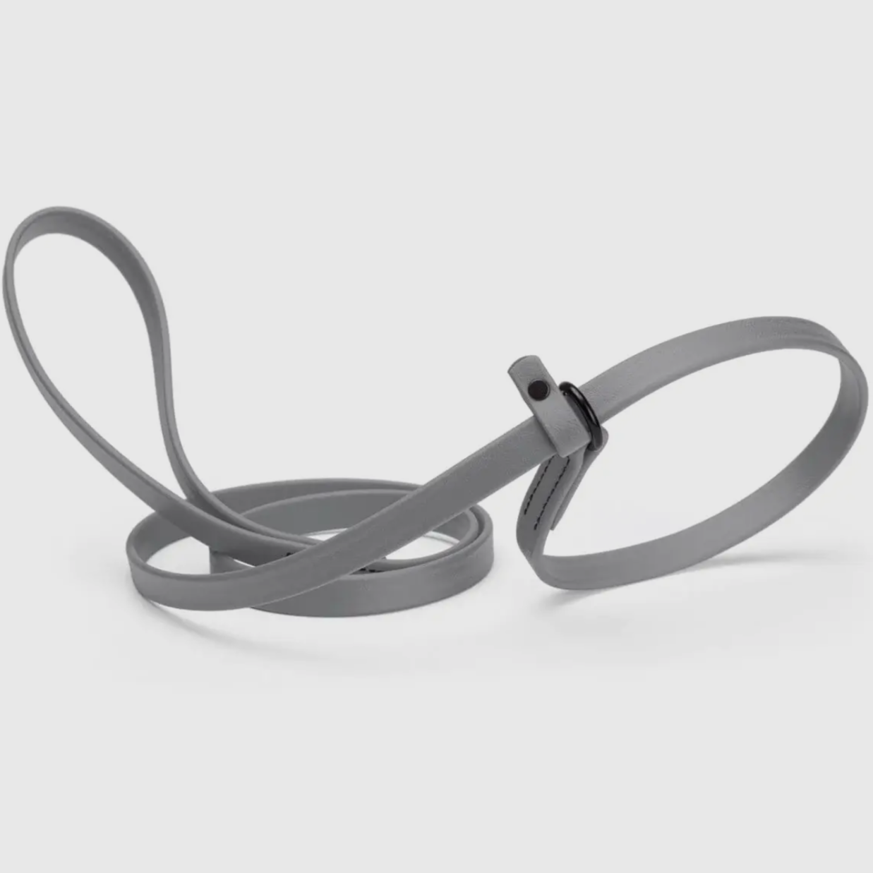 A GREY 5ft Biothane Slip Dog Leash – durable waterproof slip lead for training, walking, and everyday control.