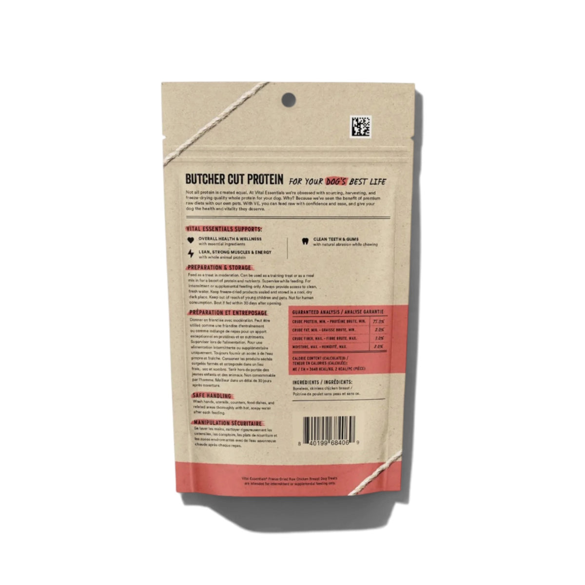 Vital Essentials Chicken Breast Fd Dog Treats