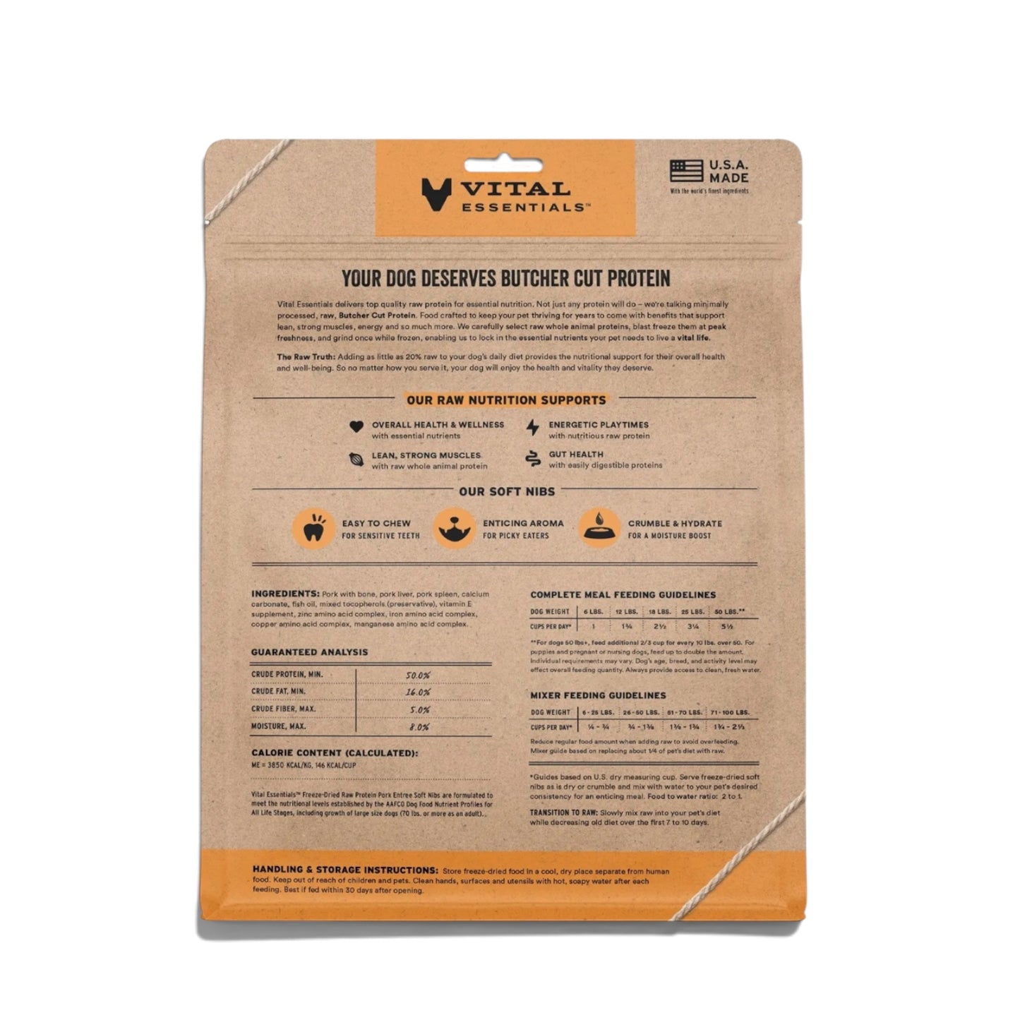 Vital Essentials FDR Pork Entree & Mixer Soft Nibs