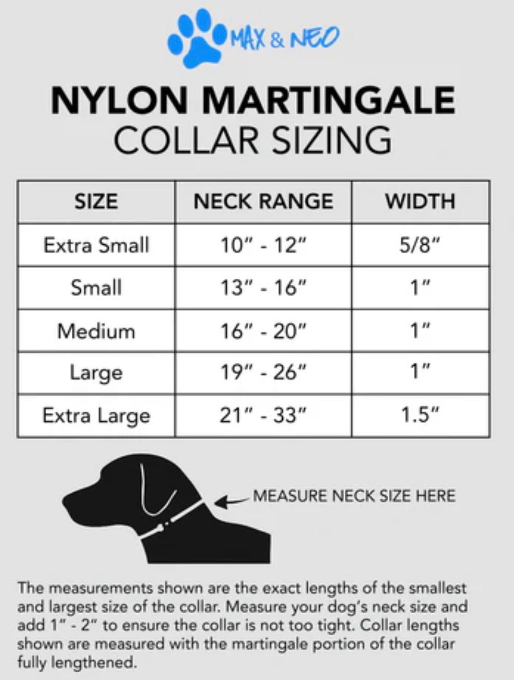 Martingale Nylon Dog Collar