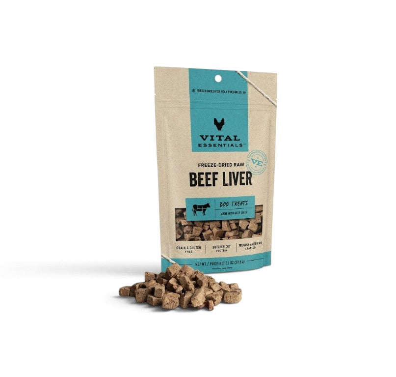 Vital Essentials Beef Liver Dog Treats 2.1 oz