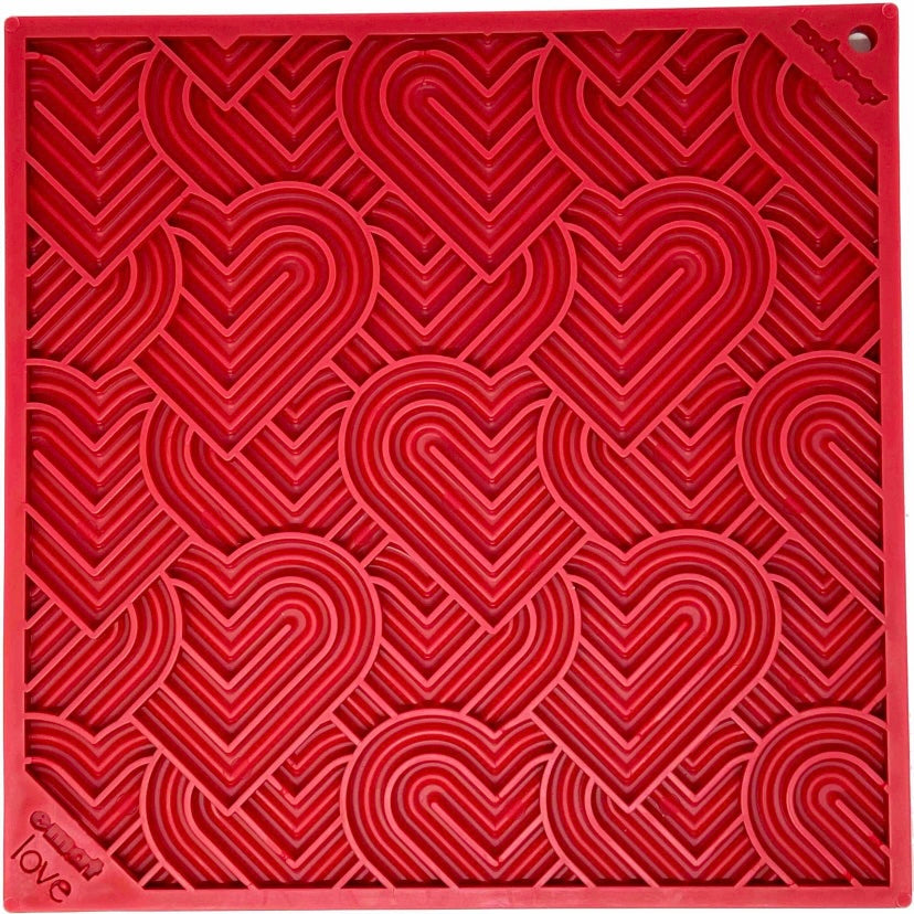 Soda Pup Red Hearts “Love” Lick Mat