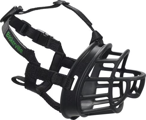 Baskerville Ultra dog muzzle in soft plastic mesh