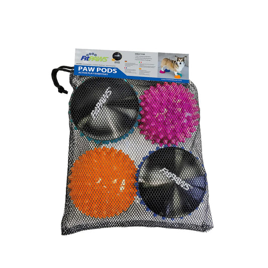Canine fitness paw pods for agility and coordination exercises
