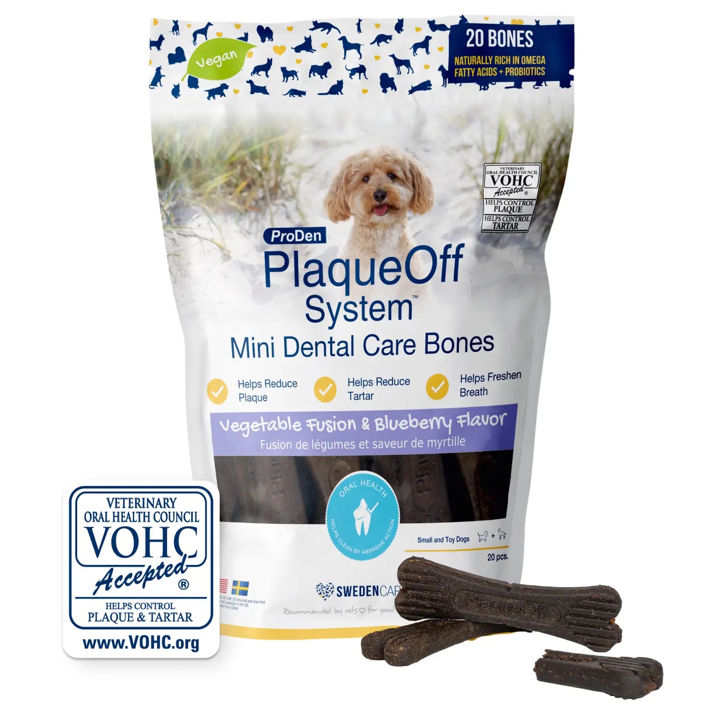 ProDen PlaqueOff System® Mini Dental Care Bones