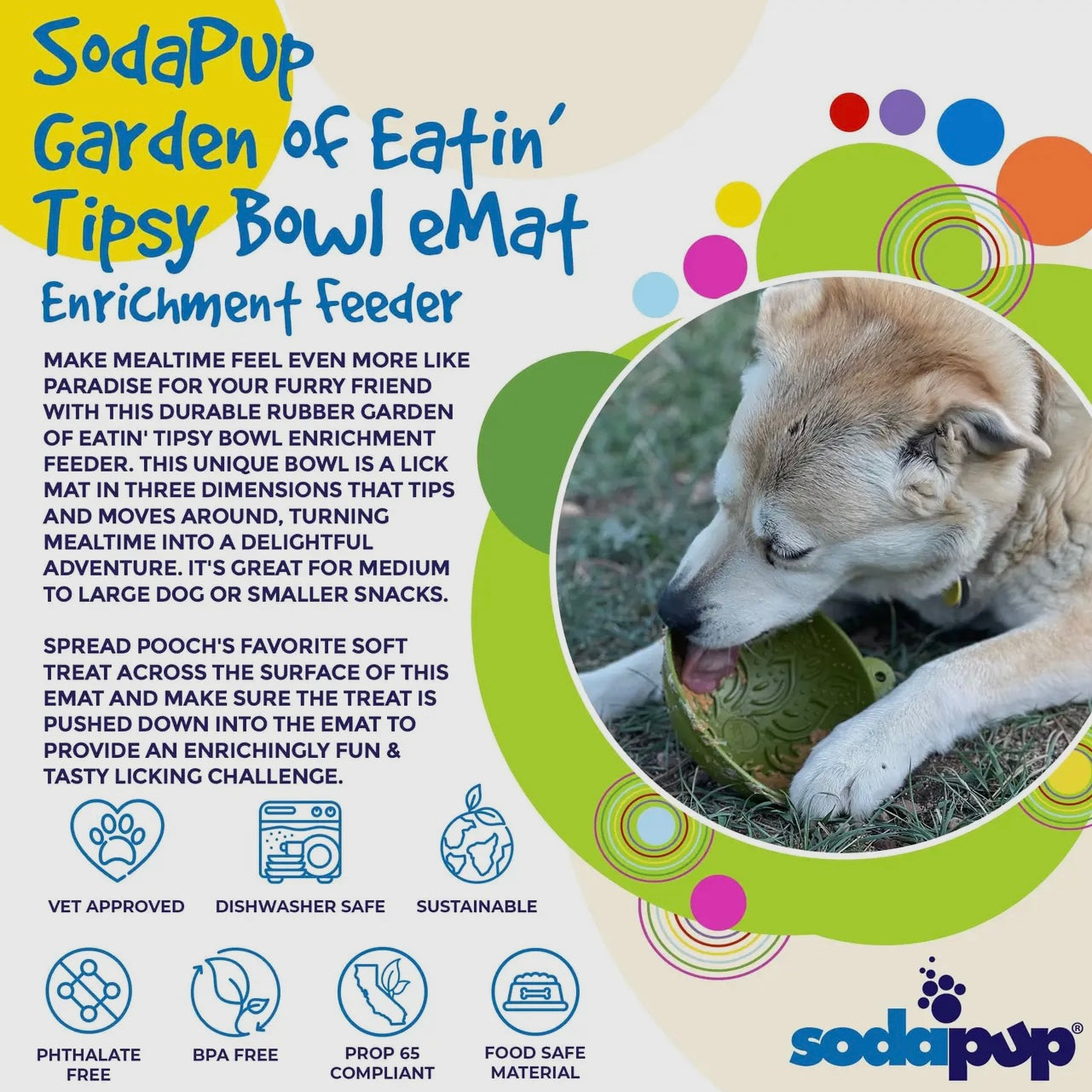 SodaPup Garden of Eatin' Tipsy Bowl