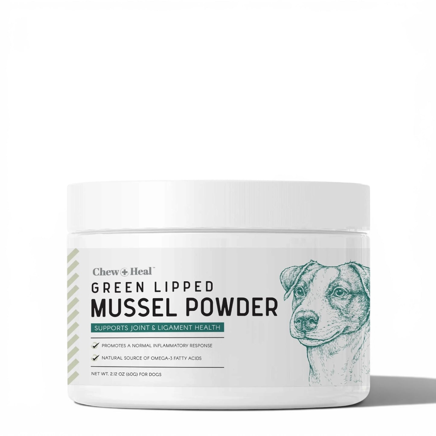 Chew + Heal Green Lipped Mussel Powder for Hip & Joint (6oz)