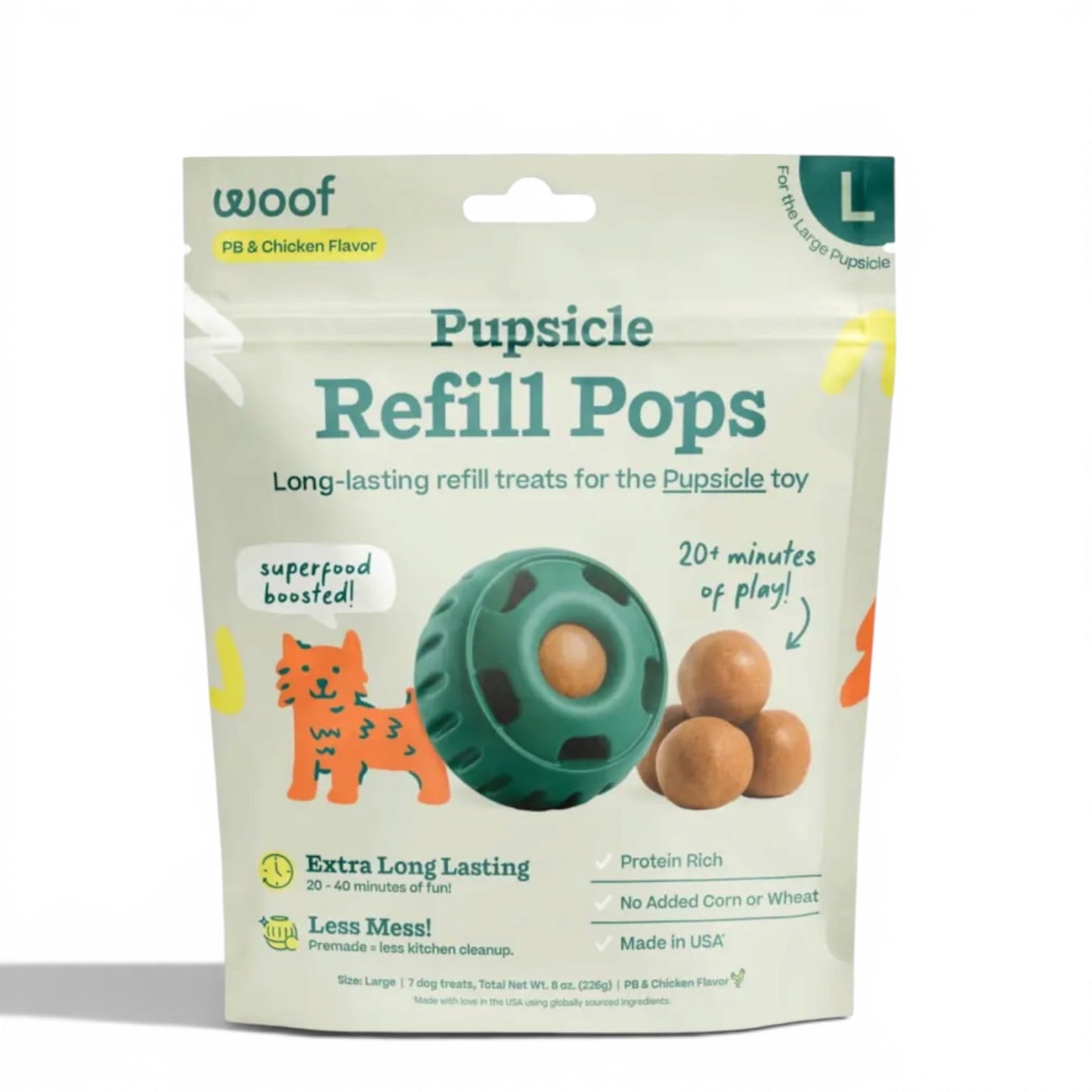 Woof Pupsicle Chicken Refill Pops Large