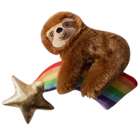 Petshop By Fringe Studio Sloth Rainbows Plush Dog Toy