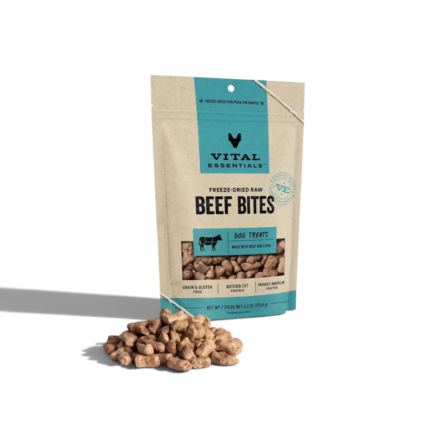 Vital Essentials Beef Bites Fd Dog Treats 6.2oz