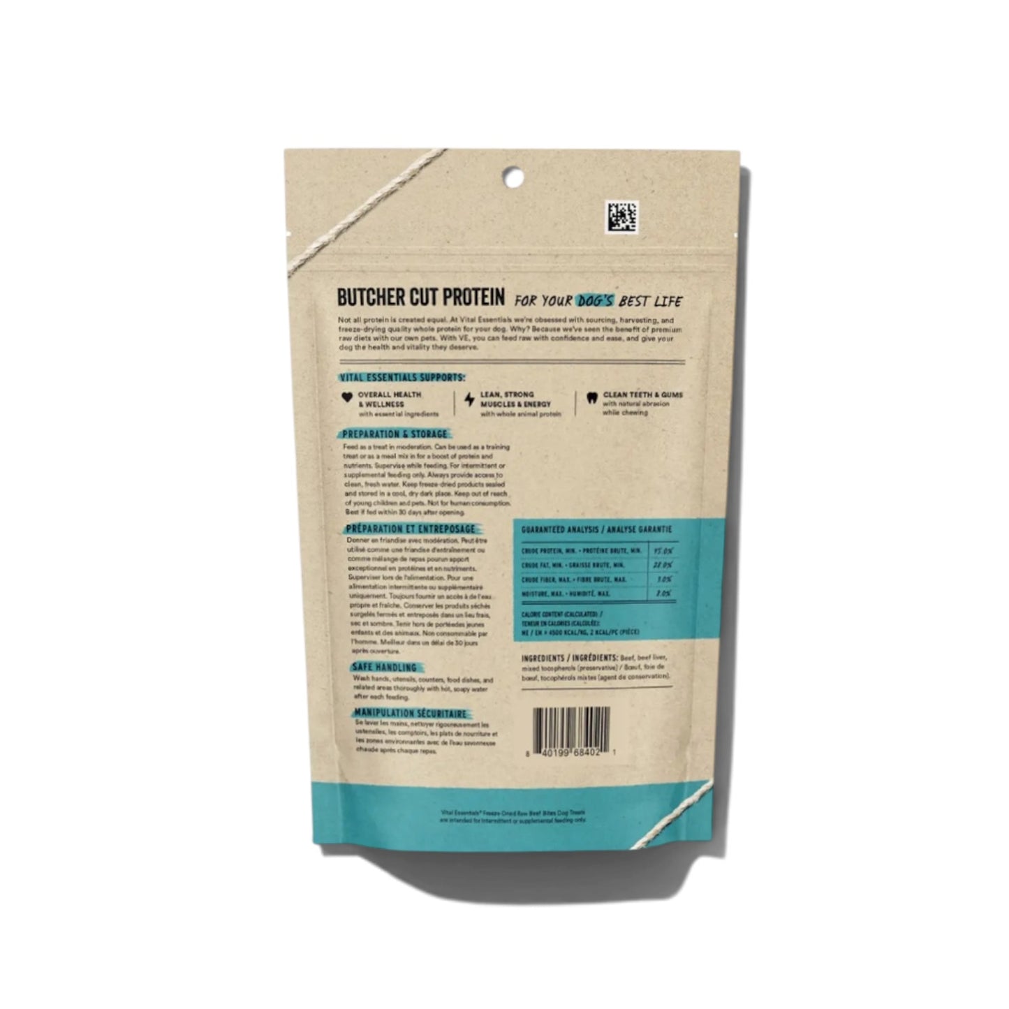 Vital Essentials Beef Bites Fd Dog Treats 6.2oz