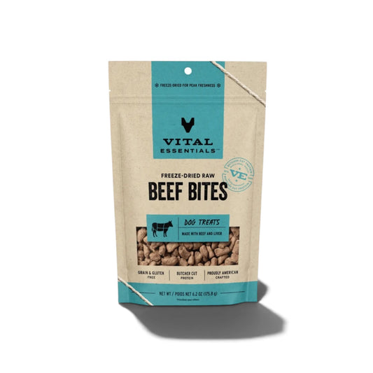 Vital Essentials Beef Bites Dog Treats 6.2oz