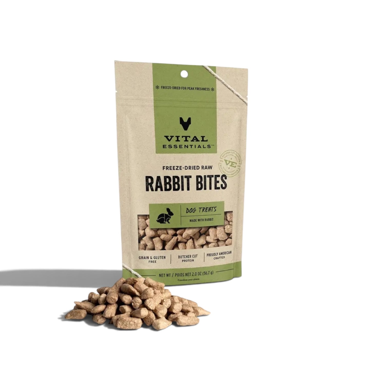 Vital Essentials Rabbit Bites Fd Dog Treats 2oz