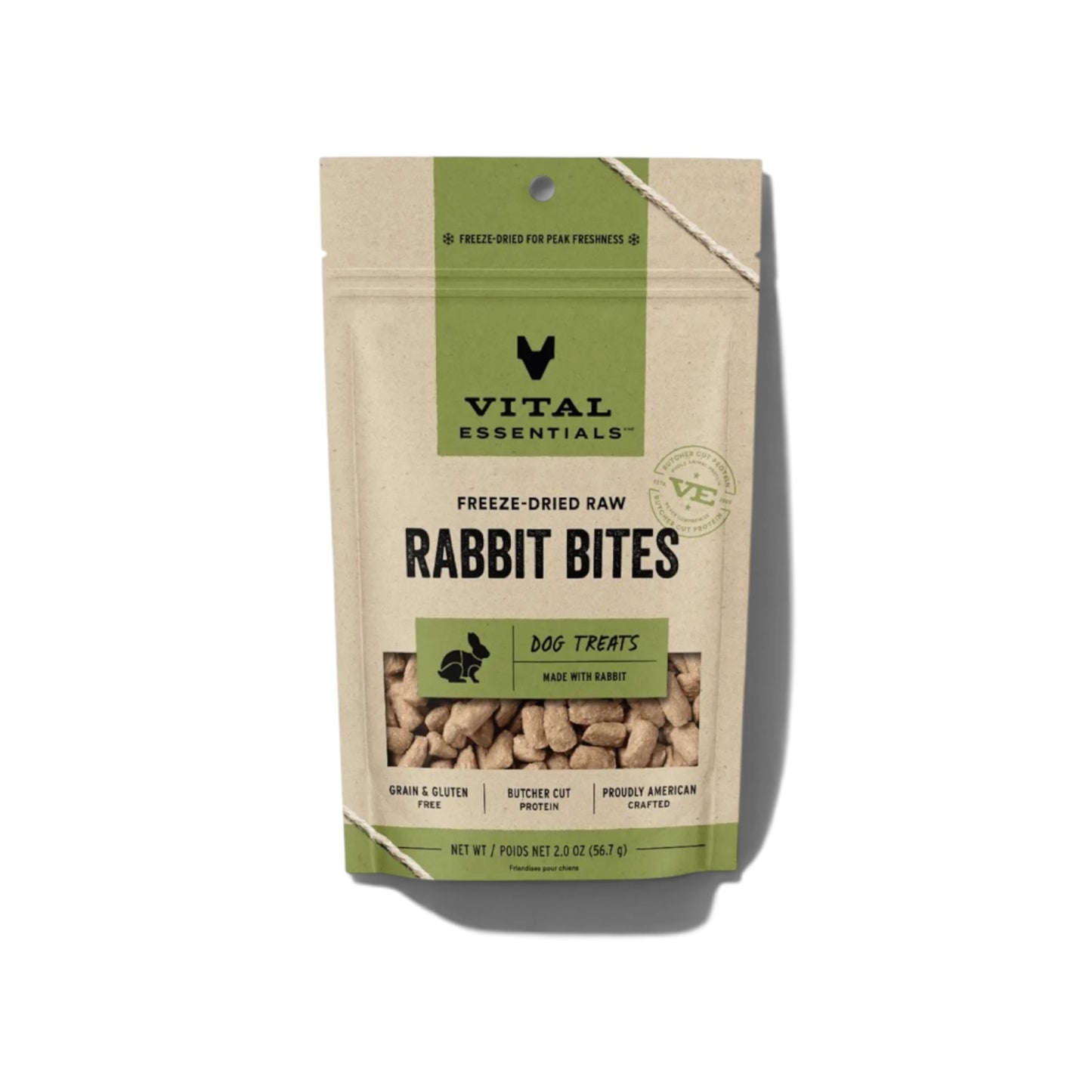 Vital Essentials Rabbit Bites Fd Dog Treats 2oz