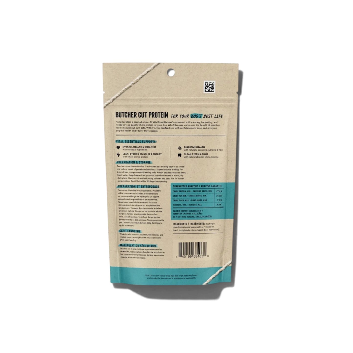 Vital Essentials Beef Tripe Fd Dog Treats 2.3oz
