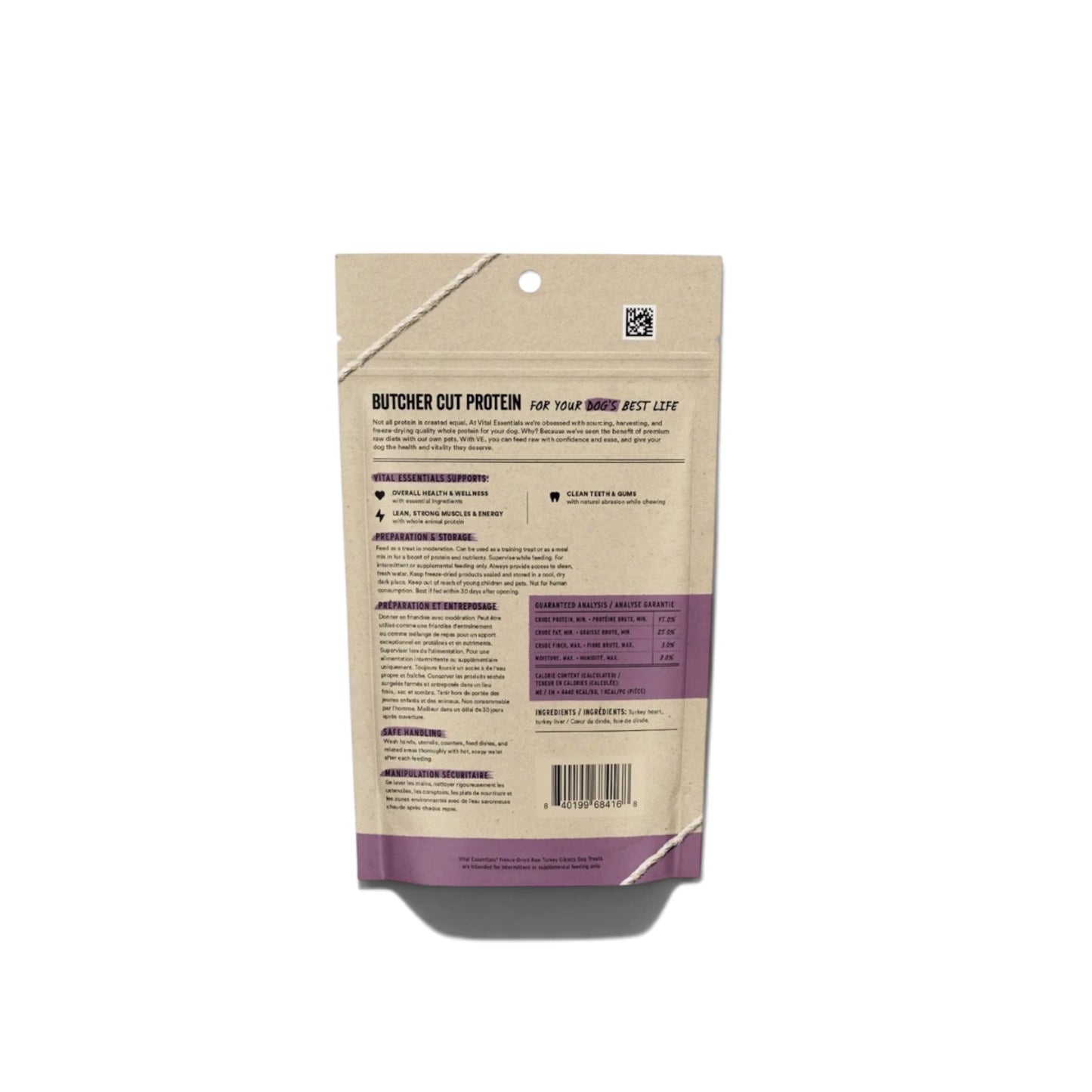 Vital Essentials Raw Turkey Giblets Fd Dog Treats 2.0oz