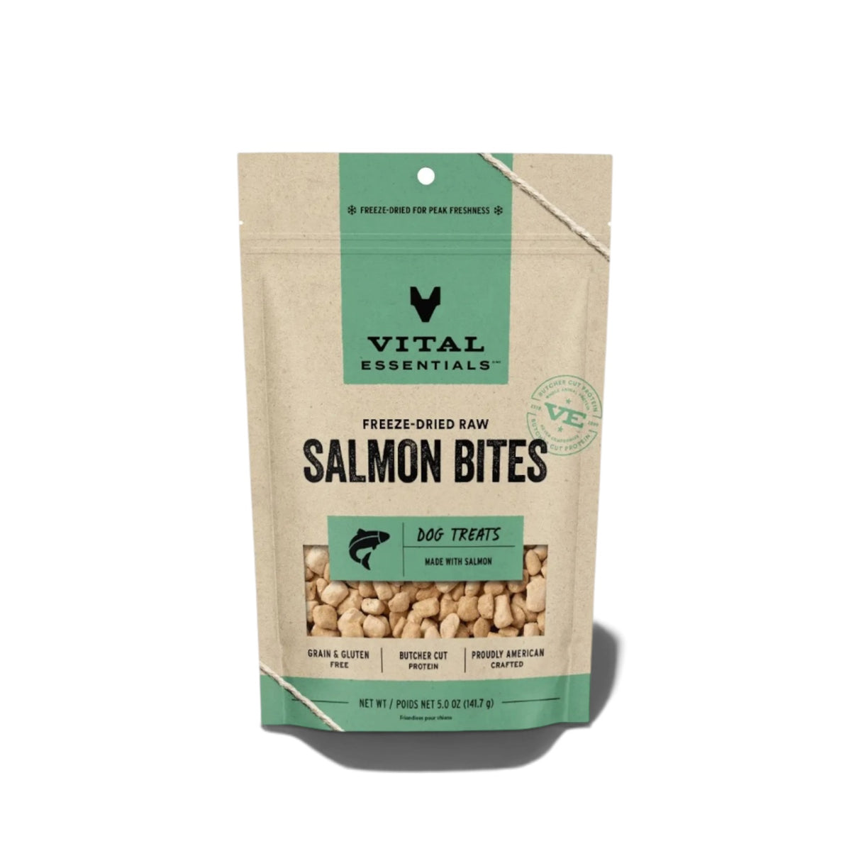 Vital Essentials Freeze Dried Raw Salmon Bites Dog Treats