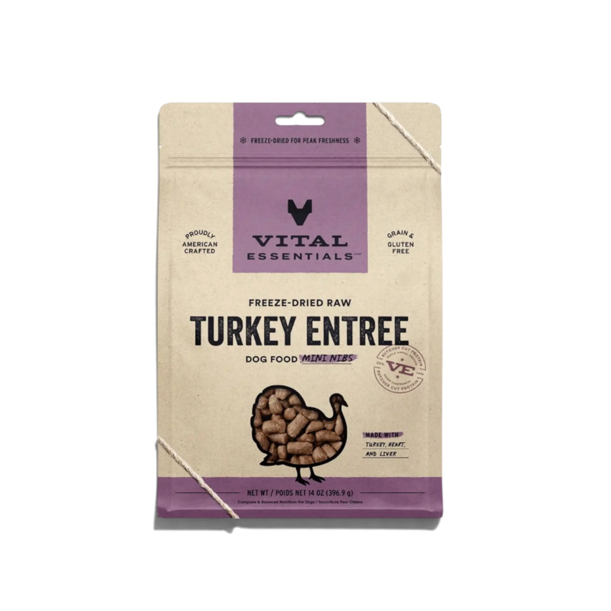 Vital Essentials Raw Turkey Fd Dog Food  Mini Nibs