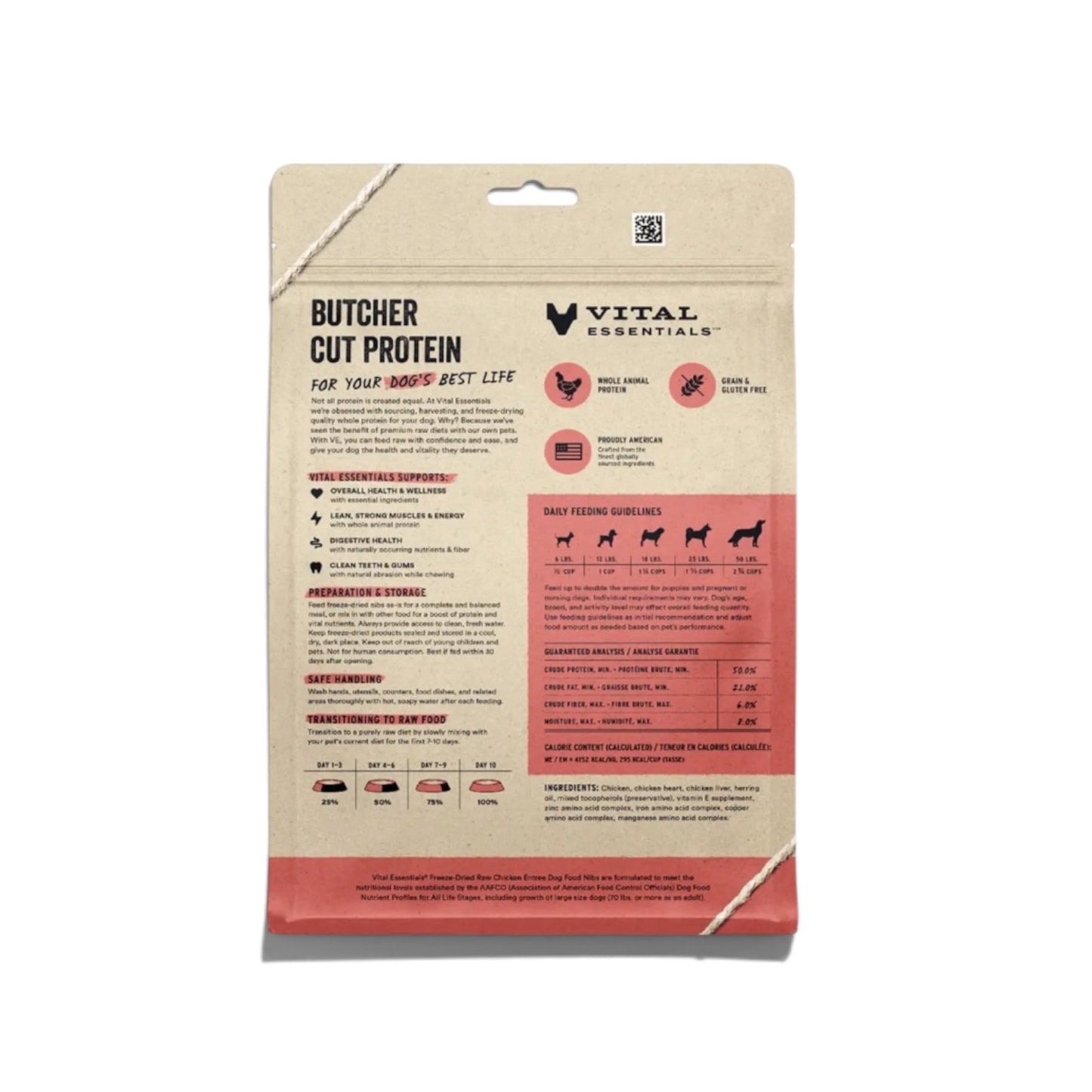 Vital Essentials Raw Chicken Fd Dog Food  Mini Nibs