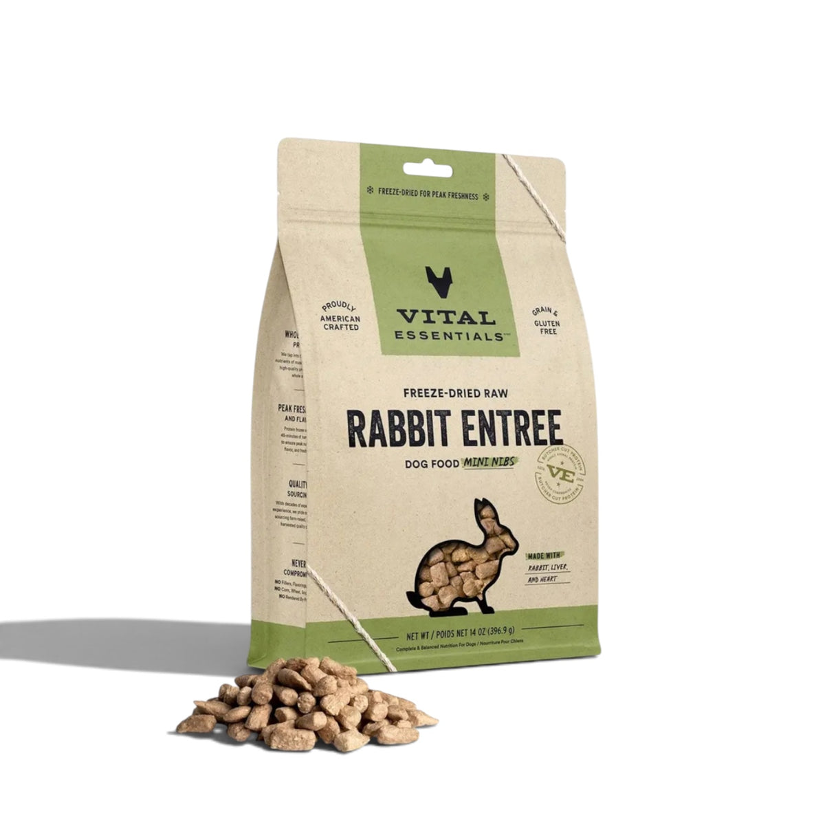 Vital Essentials Raw Rabbit Fd Dog Food Mini Nibs