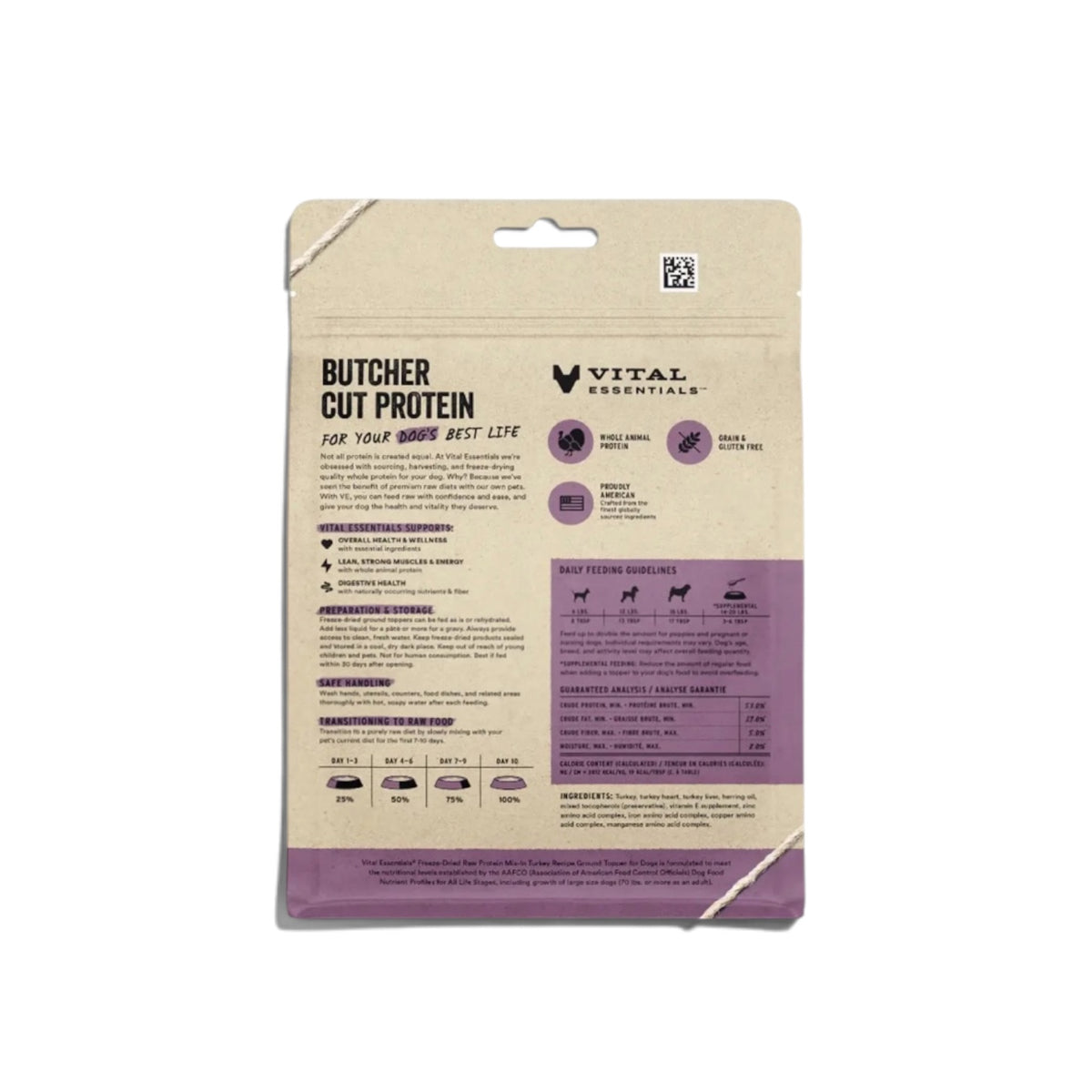 Vital Essentials Fd Turkey Protein Mix-in Ground Topper
