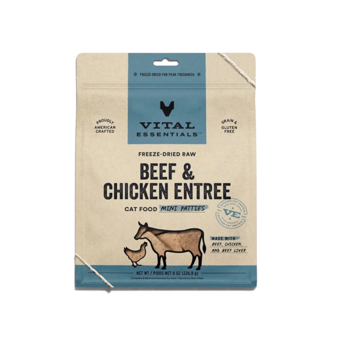 Vital Essentials Raw Beef & Chicken Fd Mini Patties