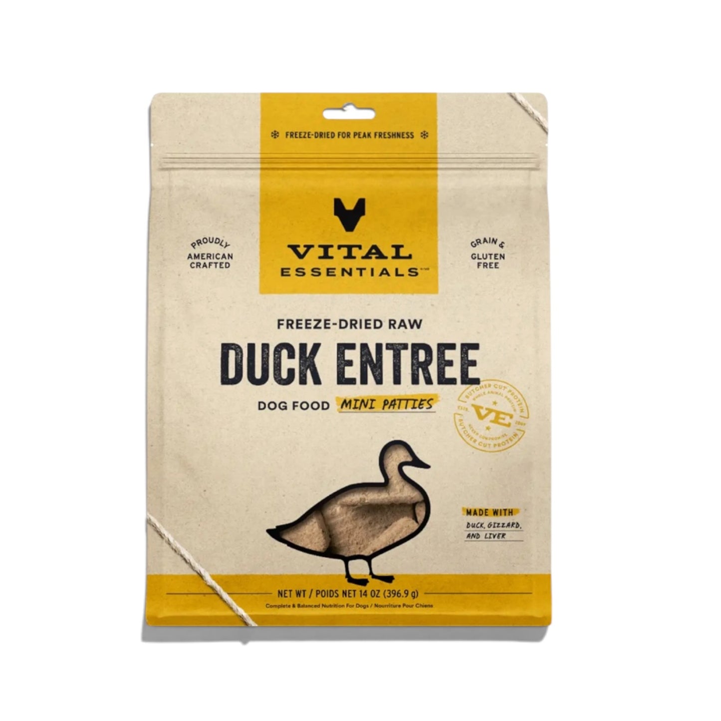 Vital Essentials Raw Duck Fd Dog Food Mini Patties