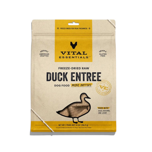 Vital Essentials Raw Duck Dog Food Mini Patties