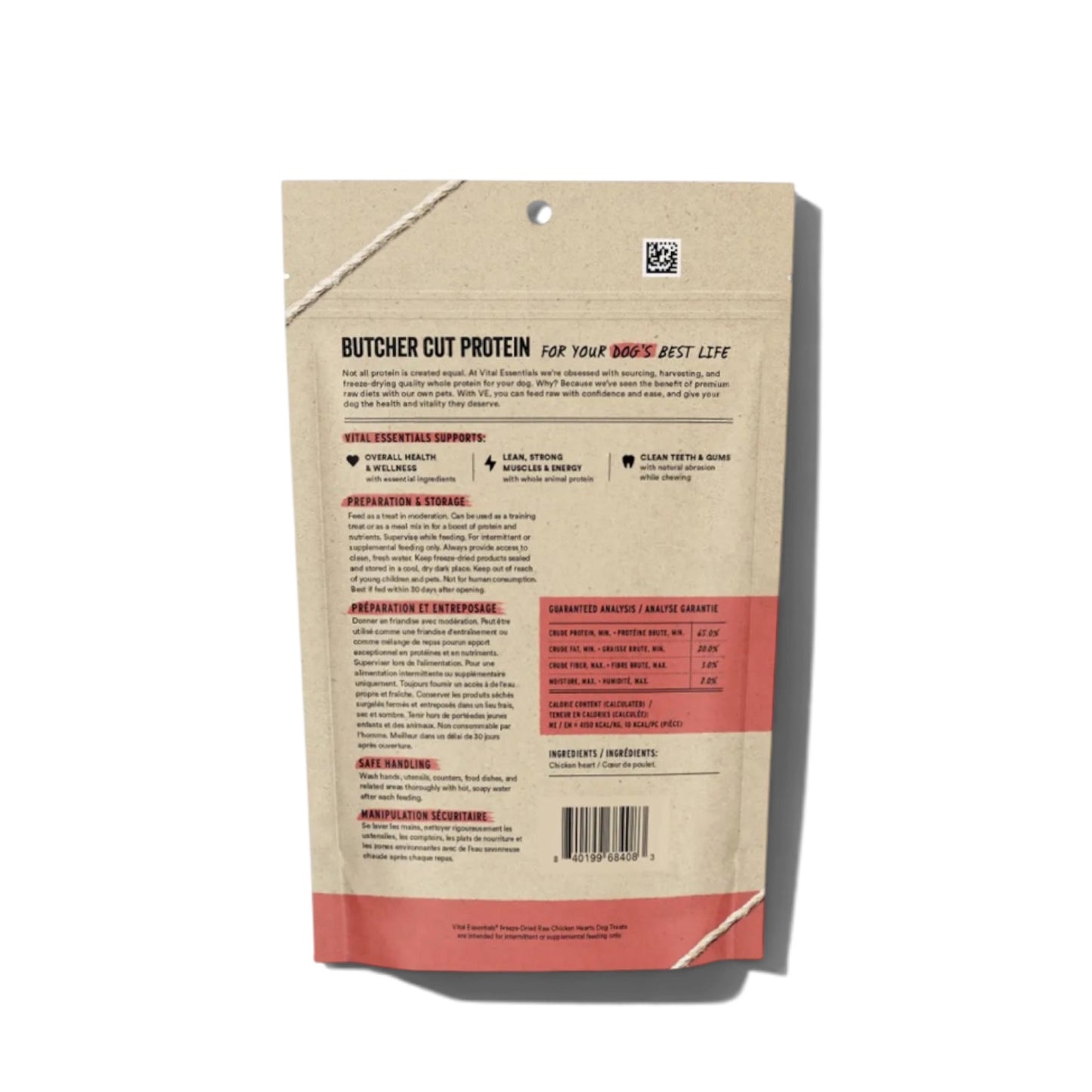 Vital Essentials Chicken Hearts FD Dog Treats