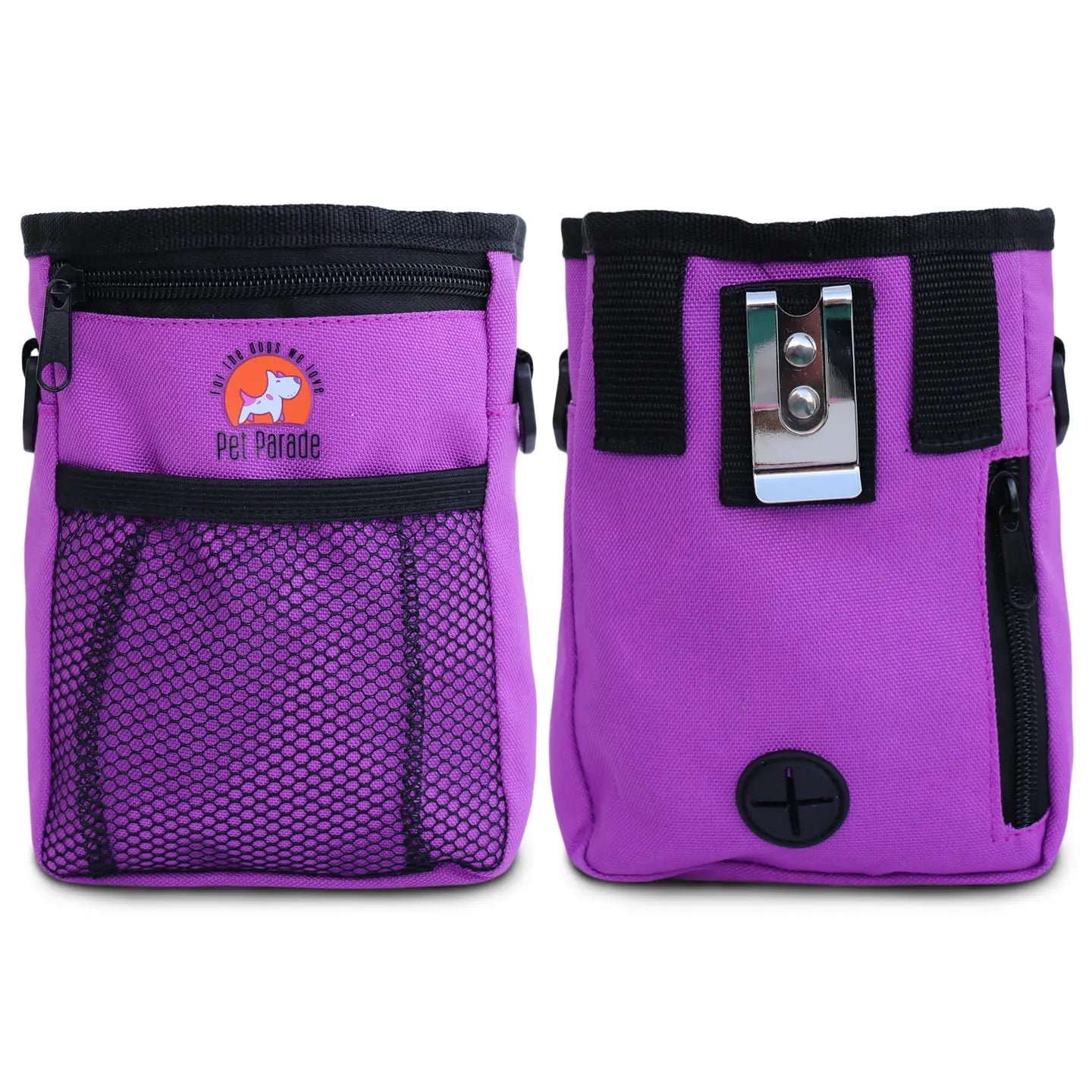 Magnetic dog treat pouch for training rewards