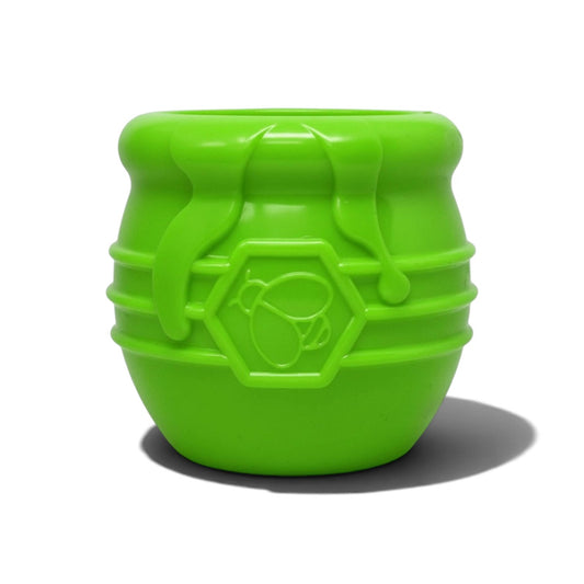 Honey Pot Dog Ecup Treat Dispenser | Durable Pup-X Rubber Enrichment Toy | USA Made - Limited Edition Apple Green