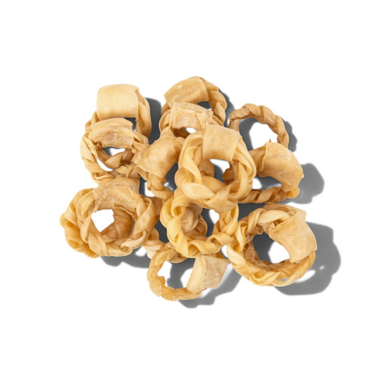 4” Puff Braided Collagen Ring – Natural Dog Chew (15/Bag)
